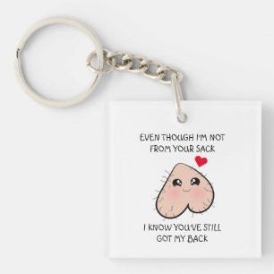 Cute Funny Step Dad Father's Day Keychain