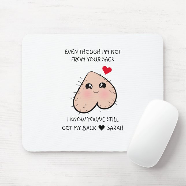 Cute Funny Step Dad Father's Day Mouse Pad (With Mouse)