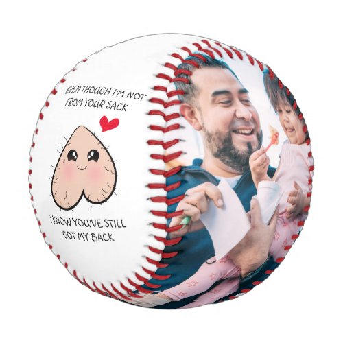 Cute Funny Step Dad Photo Collage Fathers Day Baseball