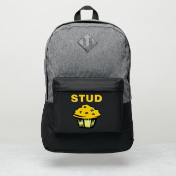 Cute Funny Stud Muffin Port Authority® Backpack by ShabzDesigns at Zazzle