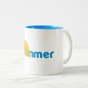 Cute & Funny Summer Mug- Perfect Gift for Friends Two-Tone Coffee Mug