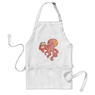 Cute Funny Tako Taco Octopus Adult Apron
