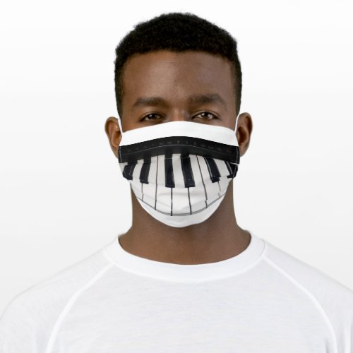 Cute Funny Teeth Piano Keys Black White Pianist Adult Cloth Face Mask