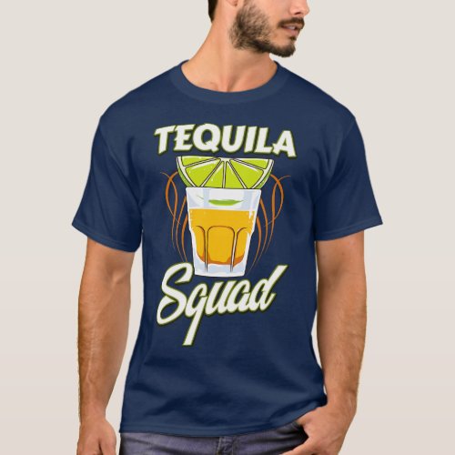 Cute Funny Tequila Squad Margarita Drinking T_Shirt