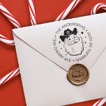 Cute Funny Texas Cowboy Santa Claus Christmas Self-inking Stamp<br><div class="desc">Cute Funny Texas Cowboy Santa Claus Christmas self-inking stamp</div>