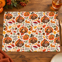 Cute Funny Thanksgiving Turkey Pattern