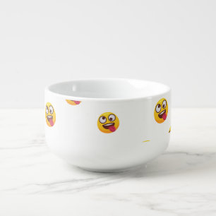 Cute Funny Toung Sticking out EMojoi Soup Mug
