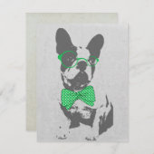 Cute funny trendy vintage animal French bulldog (Front/Back)