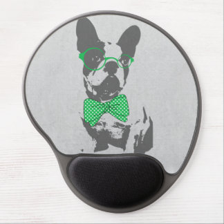 Cute funny trendy vintage animal French bulldog Gel Mouse Pad