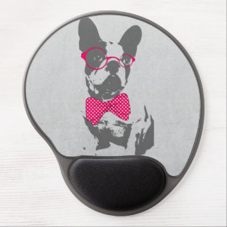 Cute funny trendy vintage animal French bulldog Gel Mouse Pad