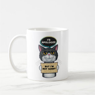 Cute Funny Tuxedo Cat Coffee Mug