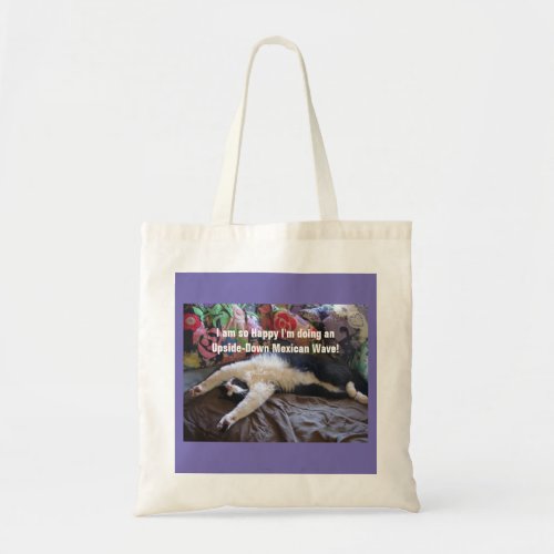 Cute Funny Tuxedo Cat Mexican Wave cats Tote Bag