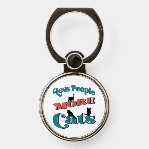 Cute Funny Typography Kitten Pet Cats Phone Ring Stand