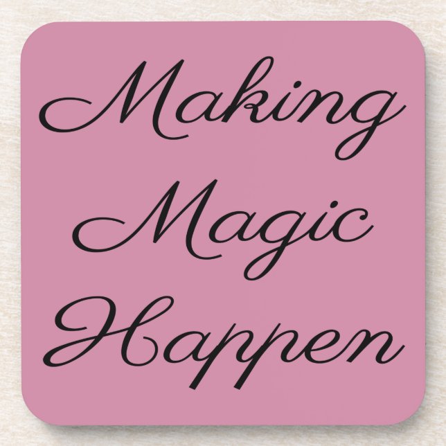 Cute Funny Vacation Magic Beverage Coaster (Front)