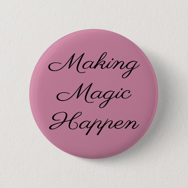 Cute Funny Vacation Magic Button (Front)