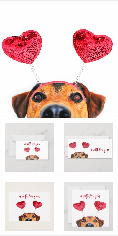 Cute Funny Valentine's Day Dog Heart Headband