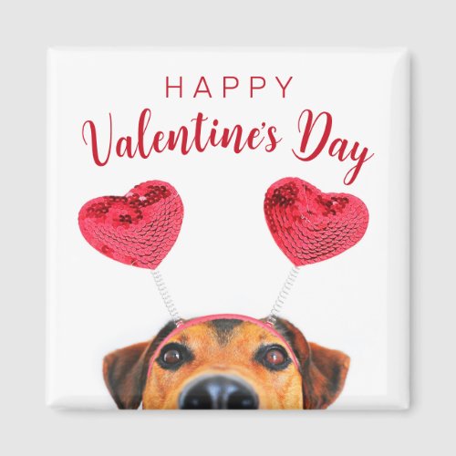 Cute Funny Valentines Day Dog Heart Headband Magnet