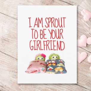 Cute funny Valentine's Day - SPROUT Vegan Love Postcard