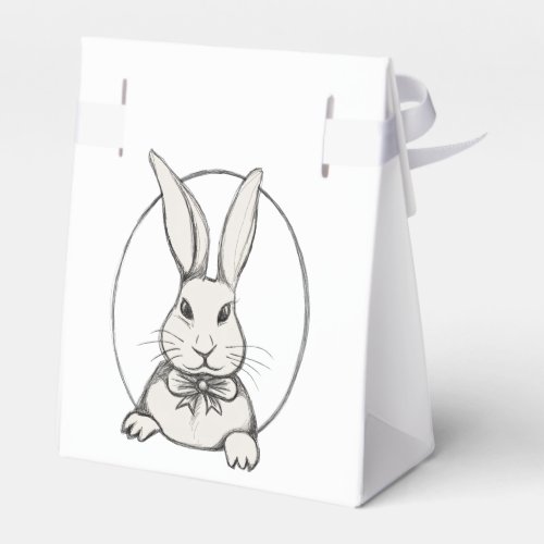 Cute Funny Vintage Bunny Personalized Happy Easter Favor Boxes