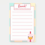 Cute Funny Vintage Pink Chicken From Teacher Post-it Notes