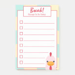 Cute Funny Vintage Pink Chicken To Do List Post-it Notes