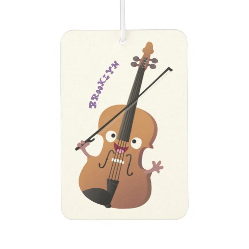 Cute funny violin musical cartoon character  air freshener