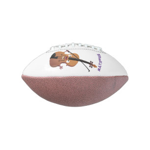 Cute funny violin musical cartoon character football