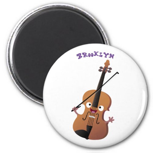 Cute funny violin musical cartoon character magnet