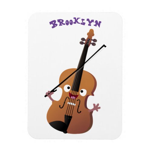 Cute funny violin musical cartoon character  magnet