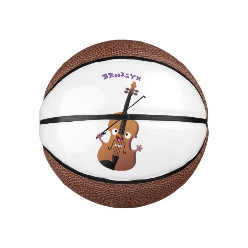 Cute funny violin musical cartoon character mini basketball