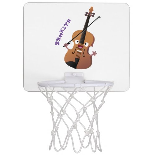 Cute funny violin musical cartoon character mini basketball hoop