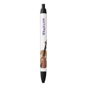 Cute funny violin musical cartoon character pen