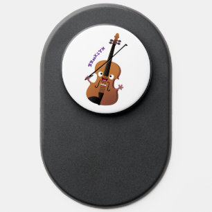 Cute funny violin musical cartoon character PopSocket
