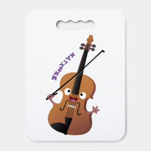 Cute funny violin musical cartoon character seat cushion