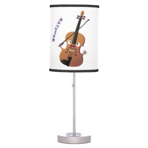 Cute funny violin musical cartoon character table lamp