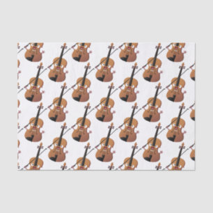 Cute funny violin musical cartoon character tissue paper