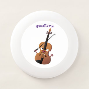 Cute funny violin musical cartoon character  Wham-O frisbee