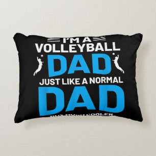 Cute Funny Volleyball Gift For Dads and Men Accent Pillow