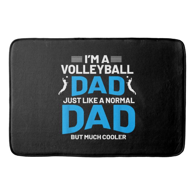 Cute Funny Volleyball Gift For Dads and Men Bath Mat (Front)
