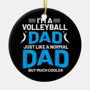 Cute Funny Volleyball Gift For Dads and Men Ceramic Ornament