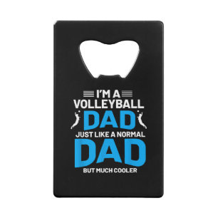 Cute Funny Volleyball Gift For Dads and Men Credit Card Bottle Opener