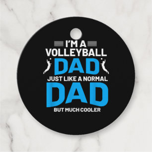 Cute Funny Volleyball Gift For Dads and Men Favor Tags
