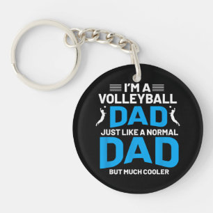 Cute Funny Volleyball Gift For Dads and Men Keychain