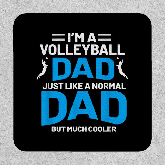 Cute Funny Volleyball Gift For Dads and Men Patch (Front)