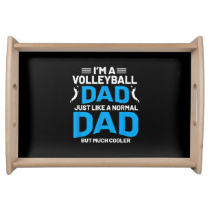 Cute Funny Volleyball Gift For Dads and Men Serving Tray