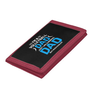 Cute Funny Volleyball Gift For Dads and Men Tri-fold Wallet