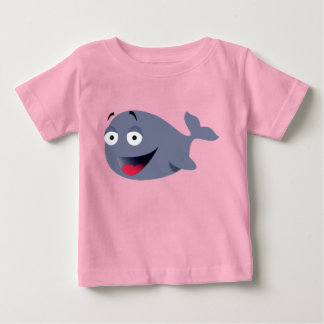 Cute Funny Whale Cartoon Drawing Baby T-Shirt