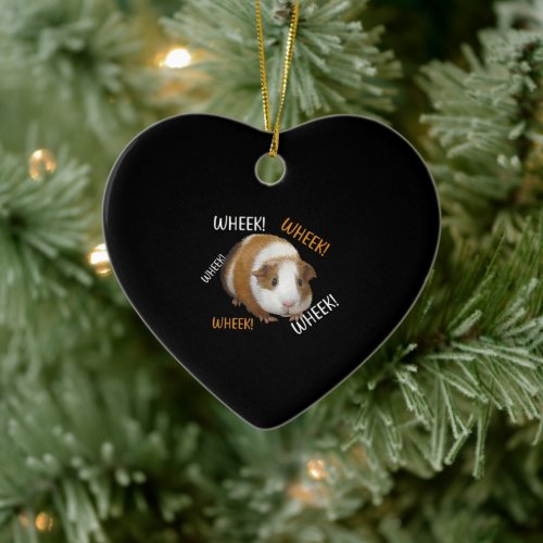 Cute  Funny Wheek _ Guinea Pig Owner Cavy Lover Ceramic Ornament