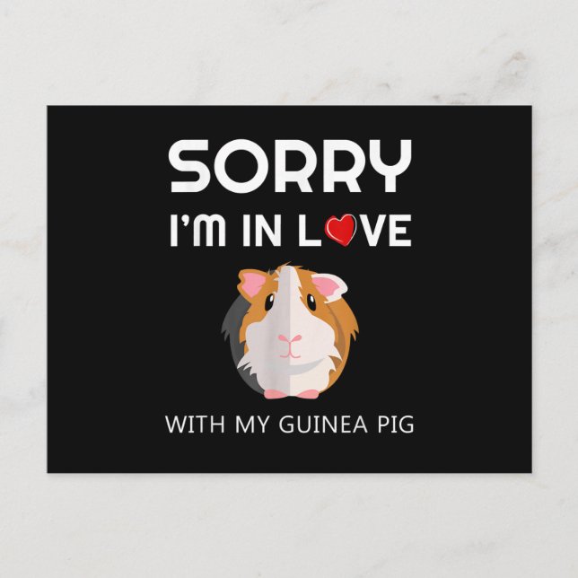 Cute Funny Wheek - Guinea Pig Owner - Cavy Lover G Postcard (Front)