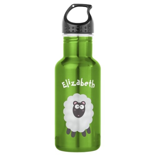 Cute Funny Whimsical Pun I Love Ewe Custom Name Stainless Steel Water Bottle